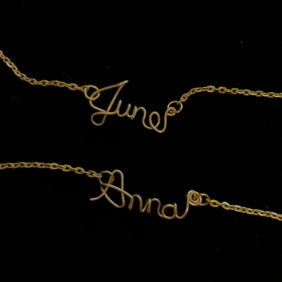 Customizable Gold Wire Necklace - Picture 7 of 10